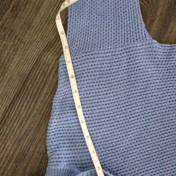 🔥🔥🔥Madewell Cornflower blue convertible turtleneck crewneck sweater S - Picture 7 of 13